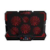 Laptop Stand with Led Screen with Six Fans and Two USB Ports 17 Inch Gaming Laptop 2600RPM Controlled Speed Computer Cooler